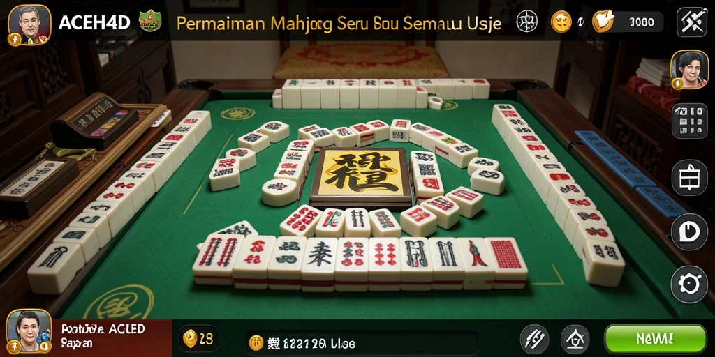 Screenshot ACEH4D menampilkan gameplay Mahjong yang menarik dan menyenangkan.