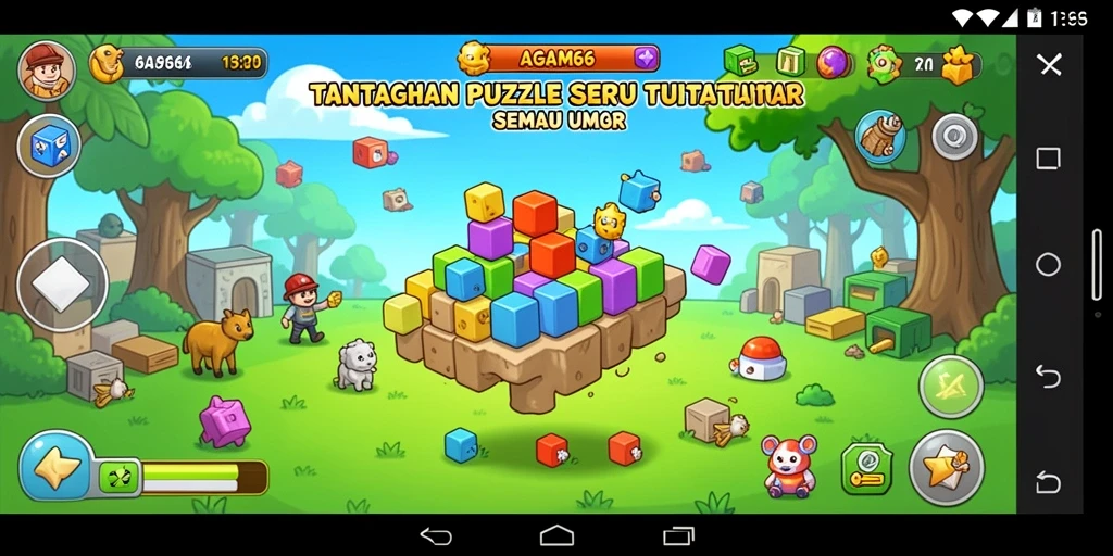 Pengalaman bermain Puzzle yang seru dan menantang.
