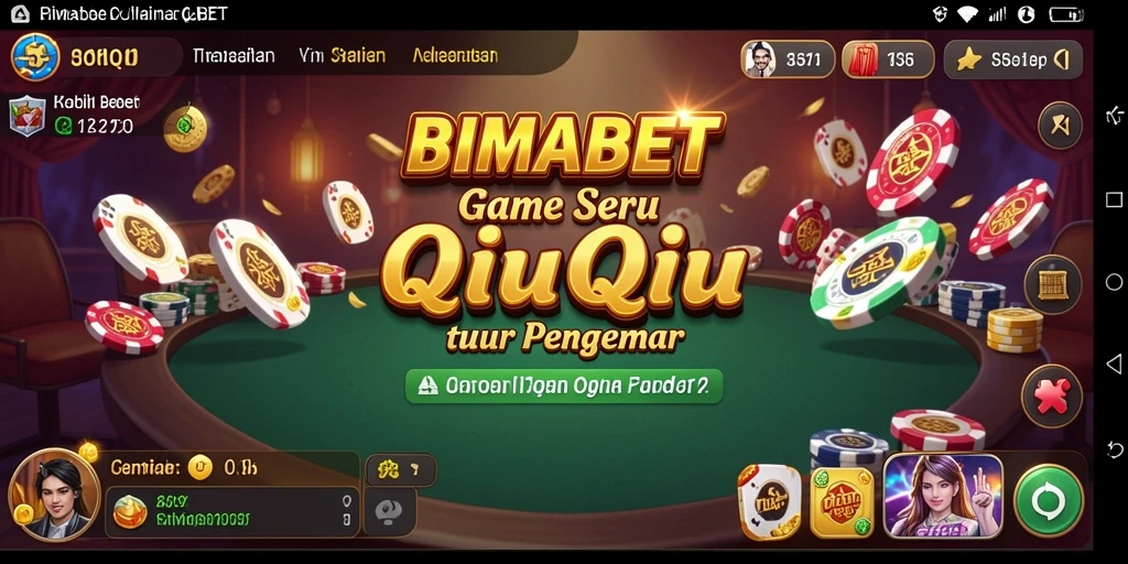 Tampilan menarik dari gameplay QiuQiu BIMABET.