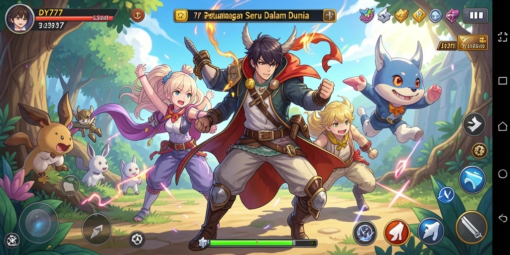 Screenshot gameplay DY777 dengan karakter Anime yang menarik.