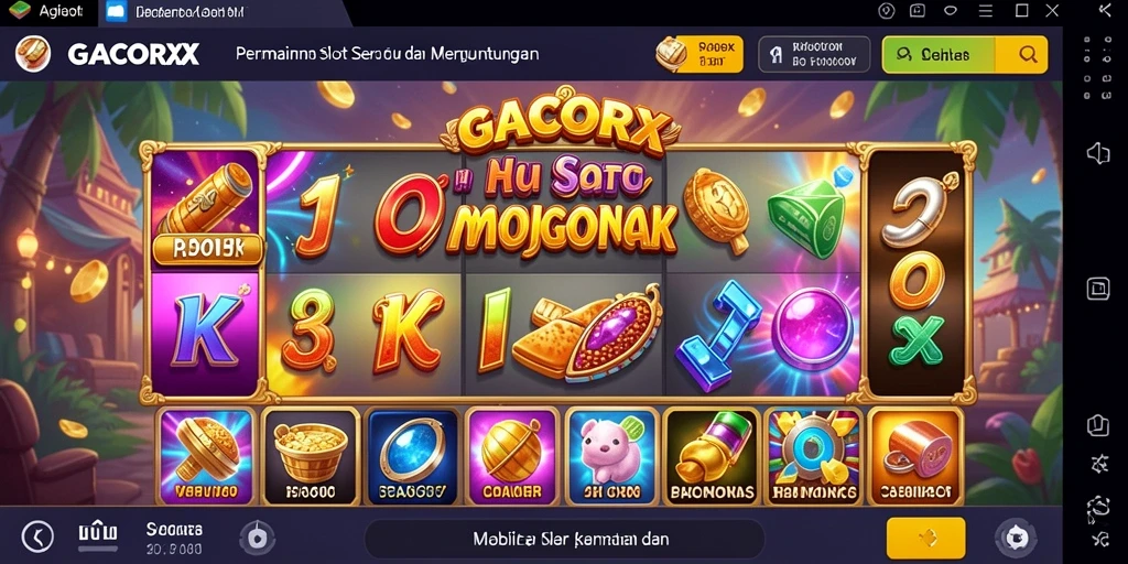 Tampilan gameplay Slot GACORX yang memukau dan seru.