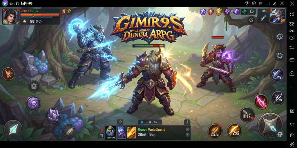 Tampilan menarik gameplay ARPG dalam GIM999 dengan aksi yang seru.