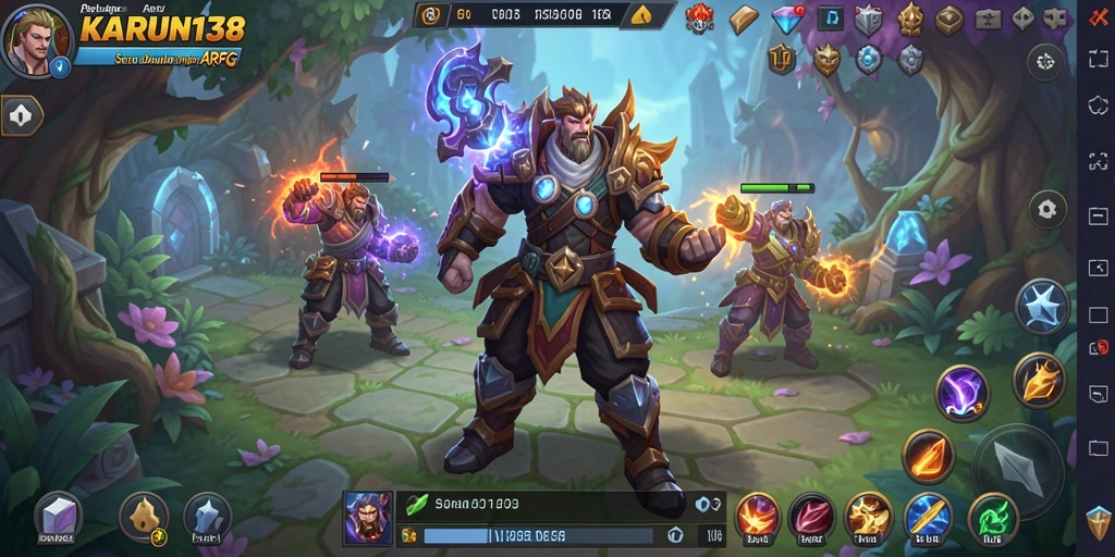 Tampilan gameplay KARUN138 menakjubkan dengan aksi ARPG intens.
