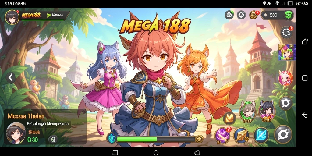 Gameplay MEGA188 yang menggugah semangat dengan karakter Anime.