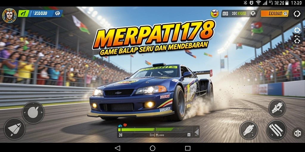 Tangkapan layar gameplay MERPATI178 yang menunjukkan kecepatan dan ketangkasan dalam balapan.