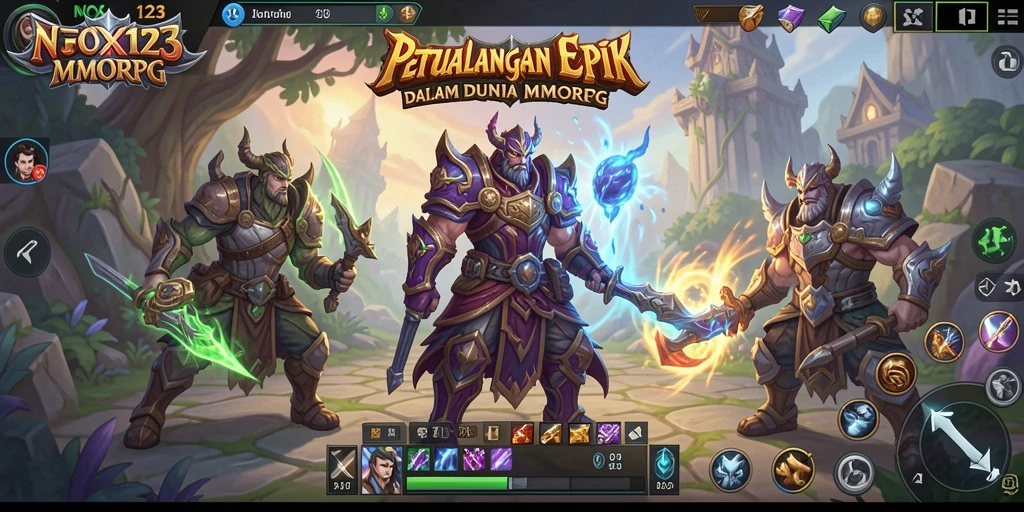 Tampilan gameplay menakjubkan dalam dunia MMORPG NOX123.