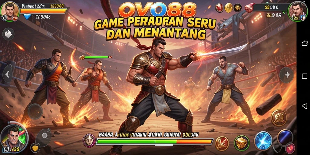 Tampilan gameplay OVO88 yang mendebarkan dalam pertarungan seru.