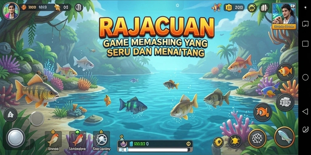 Tangkapan ikan yang mengesankan dalam gameplay RAJACUAN.