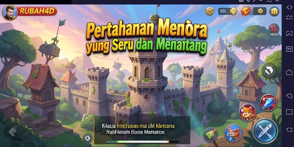 Tampilan gameplay RUBAH4D yang menegangkan dalam Tower Defense.