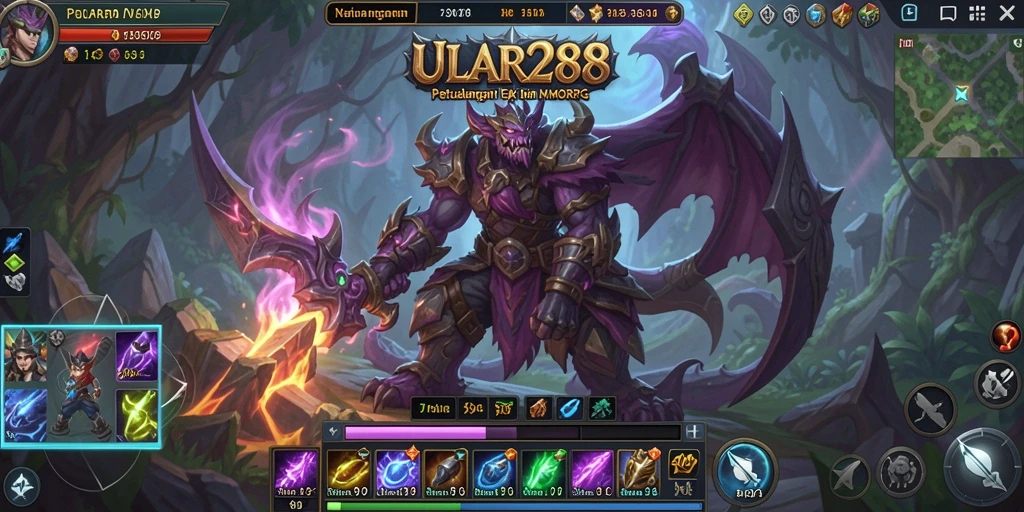 Tampilan gameplay ULAR288 dengan aksi seru dalam dunia MMORPG.