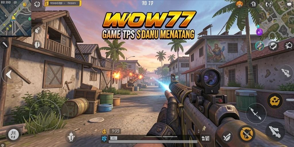 Tampilkan gameplay intens dari WOW77 di medan perang TPS.